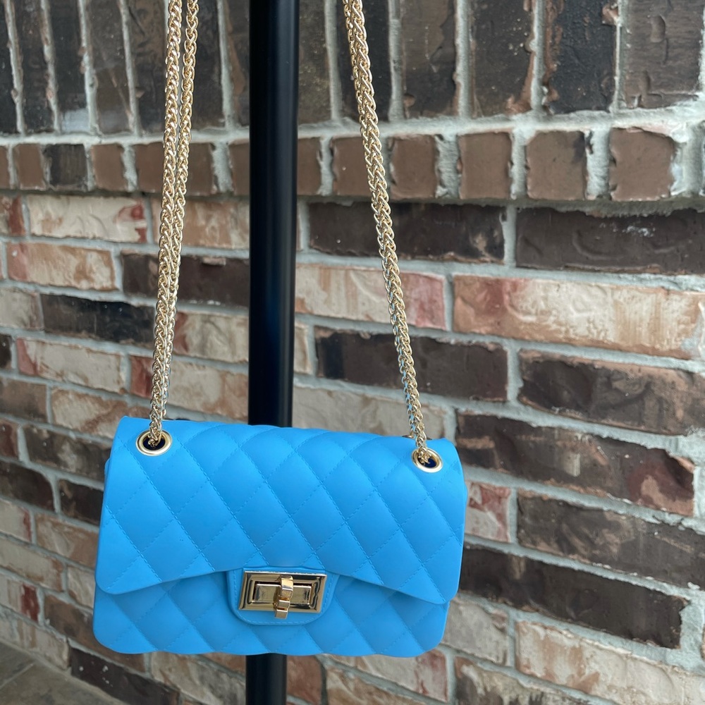 Rubber plastic bag purse mini